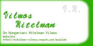 vilmos mitelman business card